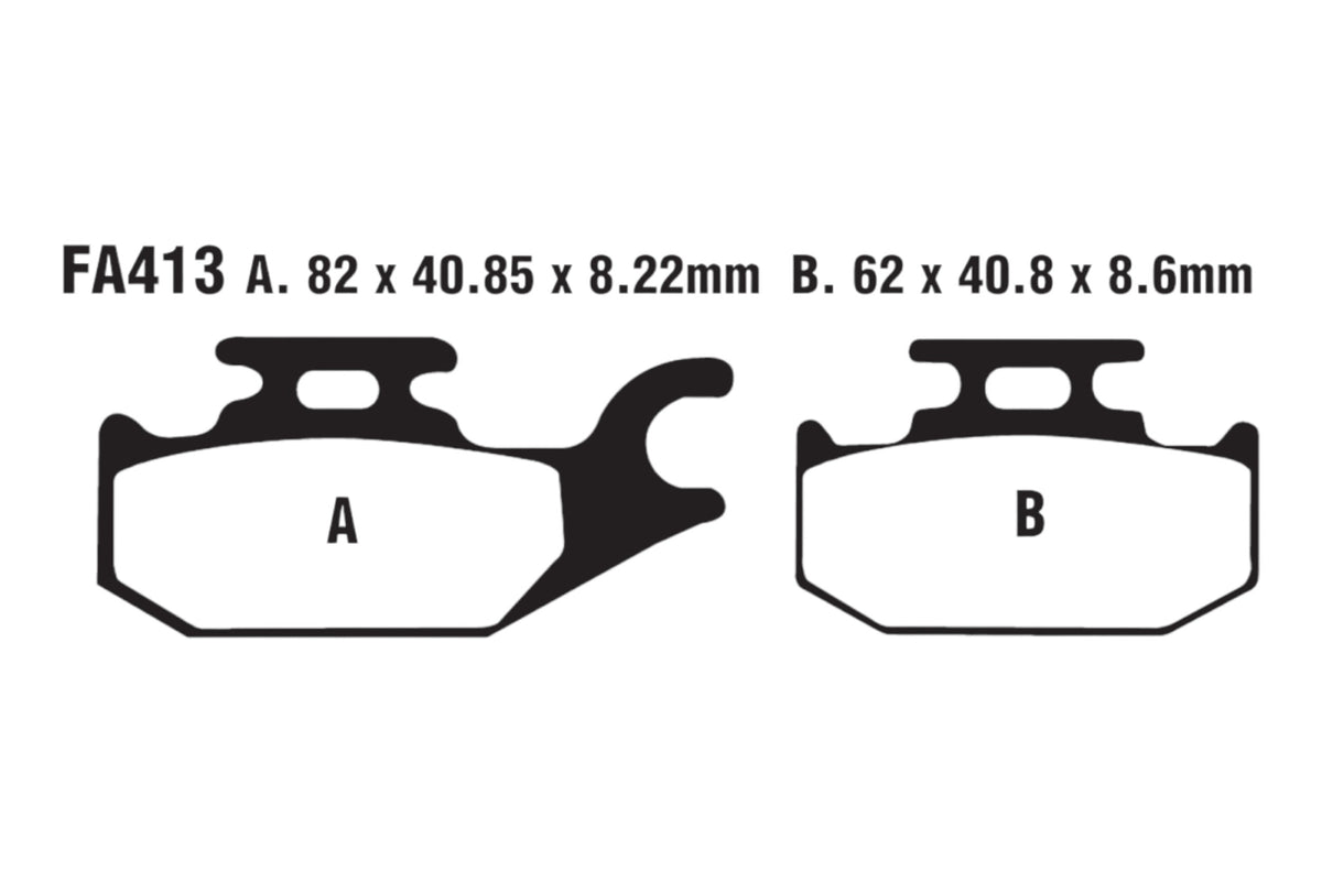 Bremsklötze Bremsbeläge EBC FA 413 TT 1x Satz (2 Stück)
