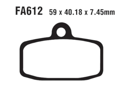 Bremsklötze Bremsbeläge EBC FA 612 TT 1x Satz (2 Stück)