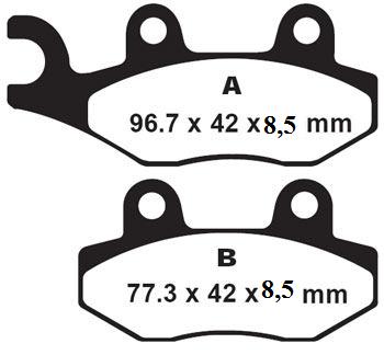 Bremsklötze Bremsbeläge EBC SFA 228 1x Satz (2 Stück)