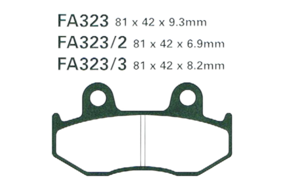 Bremsklötze Bremsbeläge EBC SFA 323/3 HH 1x Satz (2 Stück)