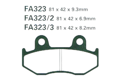Bremsklötze Bremsbeläge EBC SFA 323 1x Satz (2 Stück)