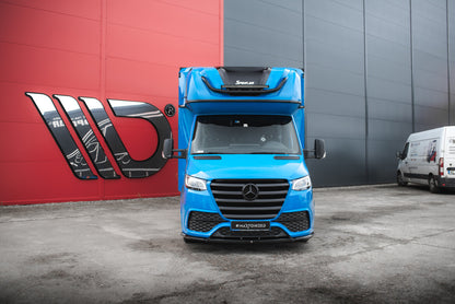 Front Stoßstange + Frontlippe passend für Mercedes Sprinter Mk3 schwarz Hochglanz