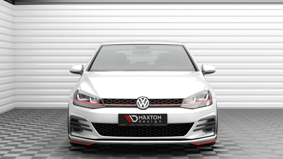 Frontlippe Flaps passend für VW Golf GTI Mk7 FL rot Hochglanz