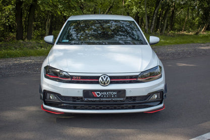 Frontlippe Flaps passend für VW Polo GTI / R-line Mk6 rot Hochglanz