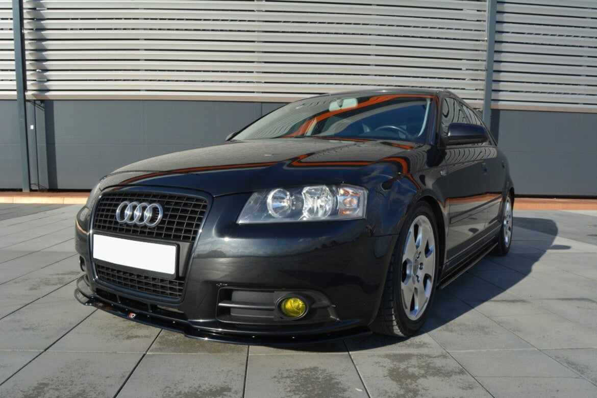 Frontlippe passend für Audi A3 S-Line 8P schwarz Hochglanz