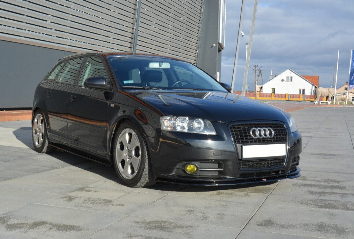 Frontlippe passend für Audi A3 S-Line 8P schwarz Hochglanz