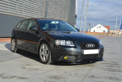 Frontlippe passend für Audi A3 S-Line 8P schwarz Hochglanz