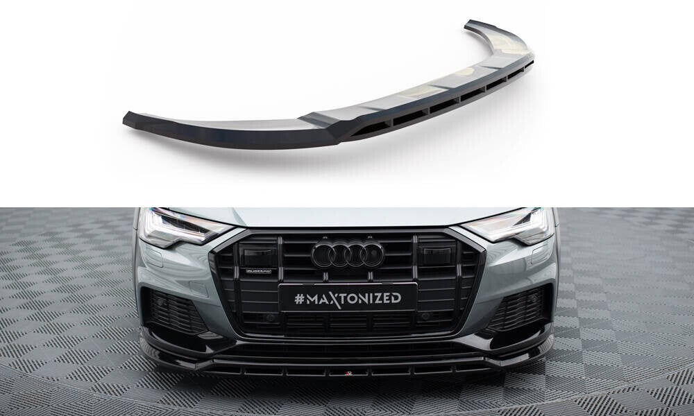 Frontlippe passend für Audi A6 Allroad C8 schwarz Hochglanz