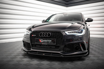 Frontlippe passend für Audi A6 RS6 Look C7 schwarz Hochglanz