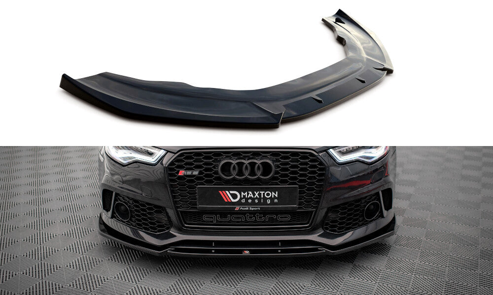 Frontlippe passend für Audi A6 RS6 Look C7 schwarz Hochglanz