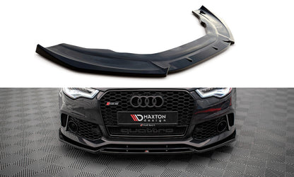 Frontlippe passend für Audi A6 RS6 Look C7 schwarz Hochglanz