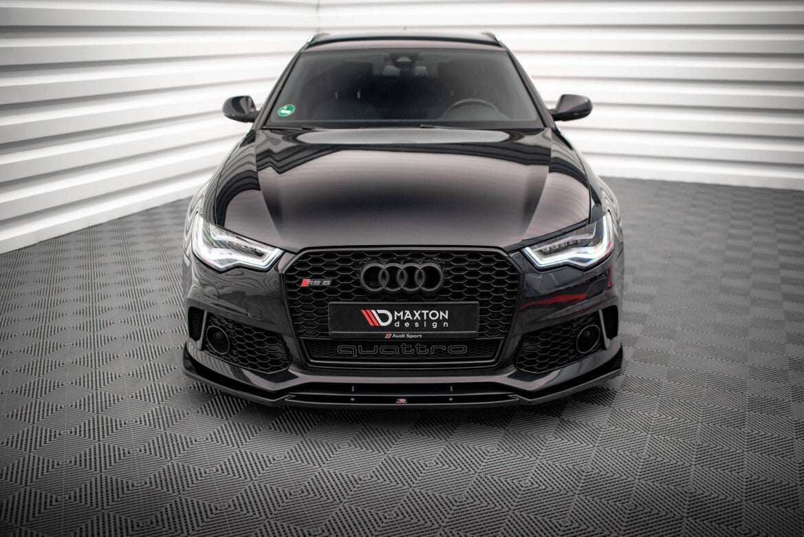 Frontlippe passend für Audi A6 RS6 Look C7 schwarz Hochglanz