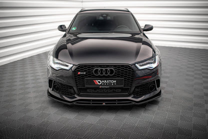 Frontlippe passend für Audi A6 RS6 Look C7 schwarz Hochglanz