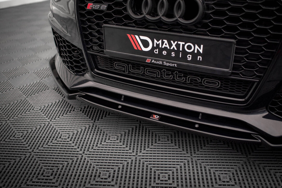 Frontlippe passend für Audi A6 RS6 Look C7 schwarz Hochglanz