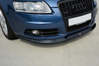 Frontlippe passend für Audi A6 S-Line C6 schwarz Hochglanz
