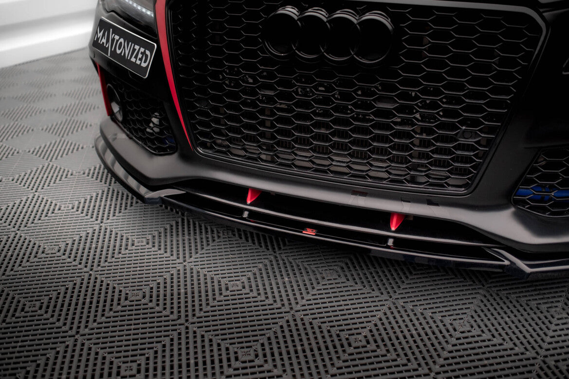 Frontlippe passend für Audi A7 RS7 Look C7 schwarz Hochglanz