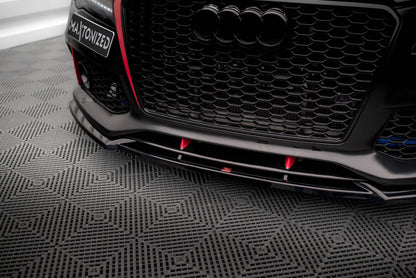 Frontlippe passend für Audi A7 RS7 Look C7 schwarz Hochglanz