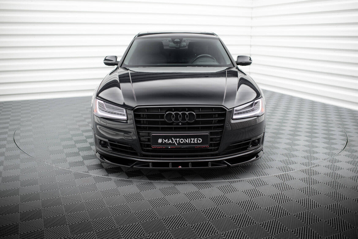 Frontlippe passend für Audi A8 D4 FL schwarz Hochglanz