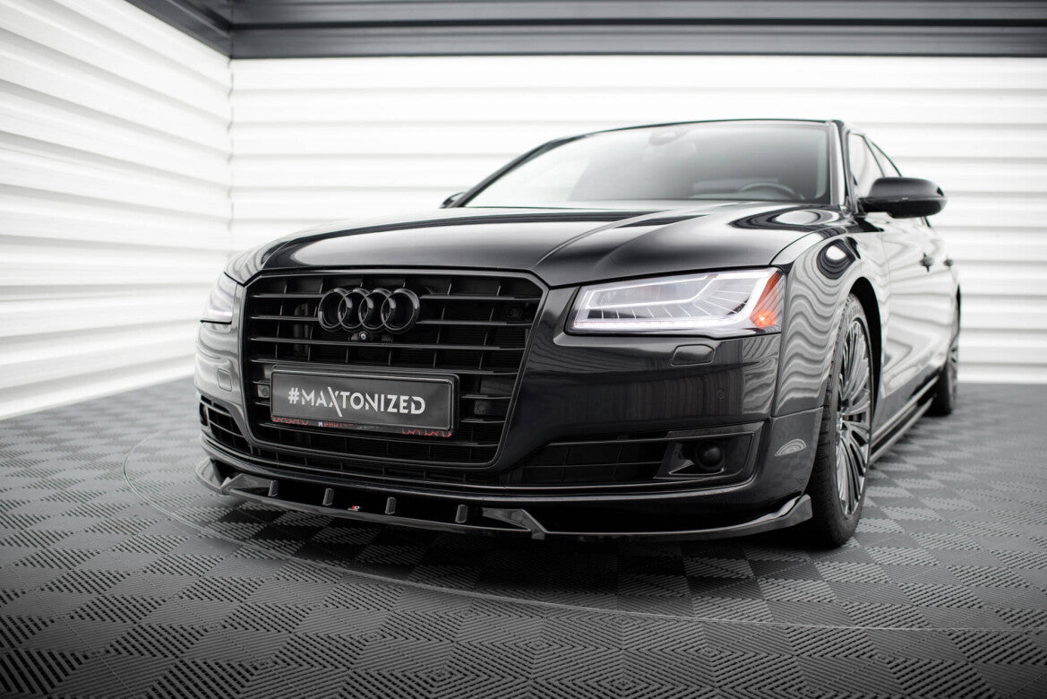 Frontlippe passend für Audi A8 D4 FL schwarz Hochglanz