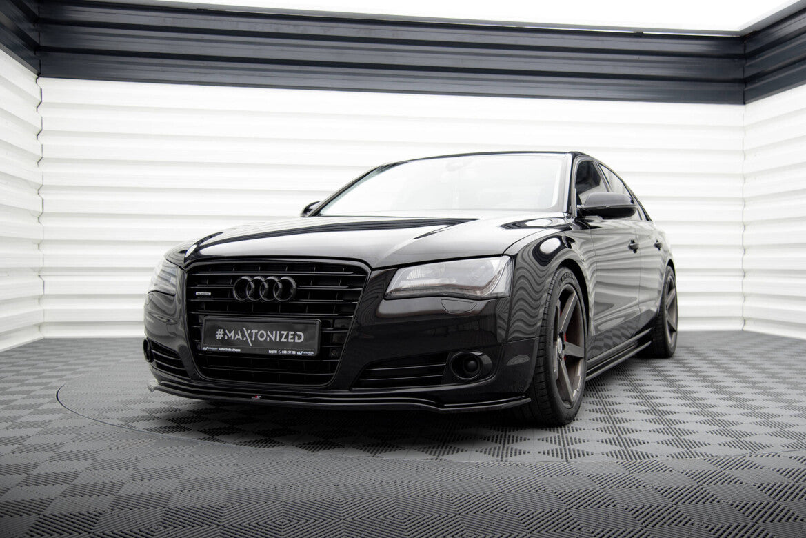Frontlippe passend für Audi A8 D4 schwarz Hochglanz