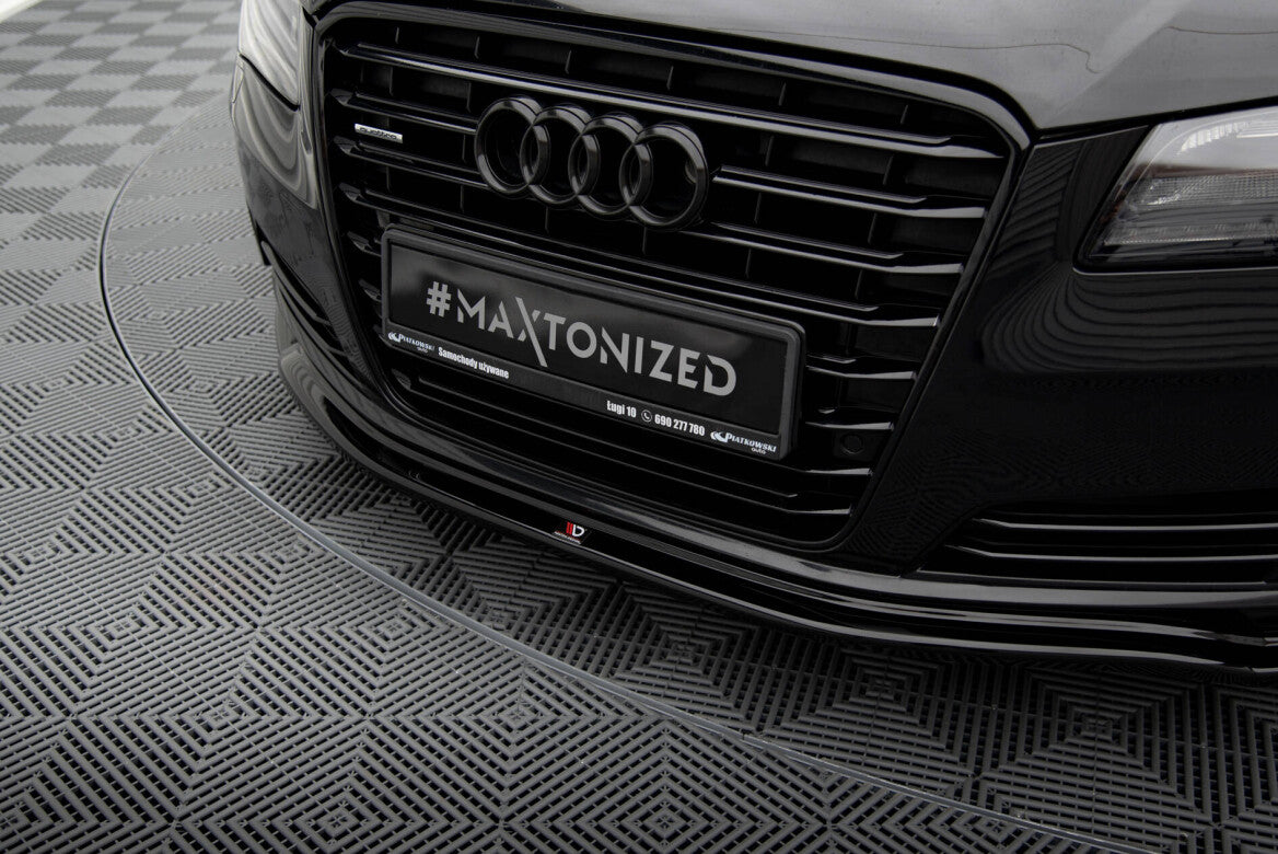 Frontlippe passend für Audi A8 D4 schwarz Hochglanz