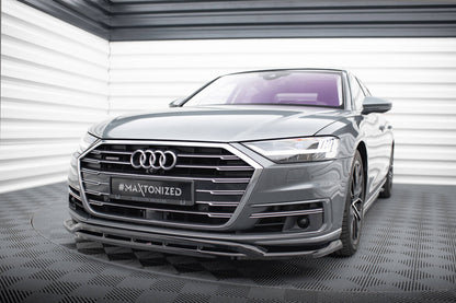 Frontlippe passend für Audi A8 D5 schwarz Hochglanz
