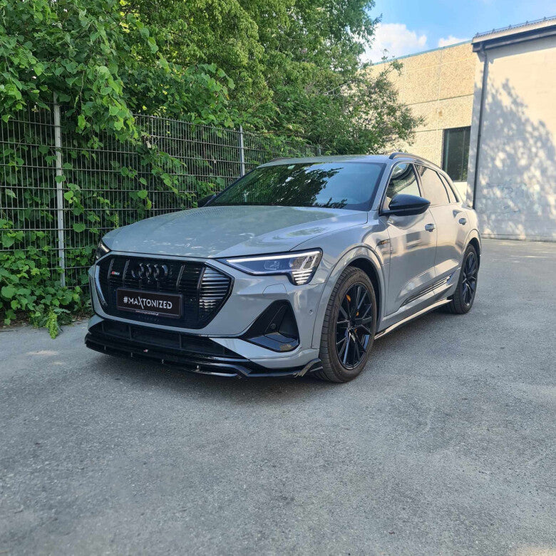 Frontlippe passend für Audi e-Tron S-Line schwarz Hochglanz