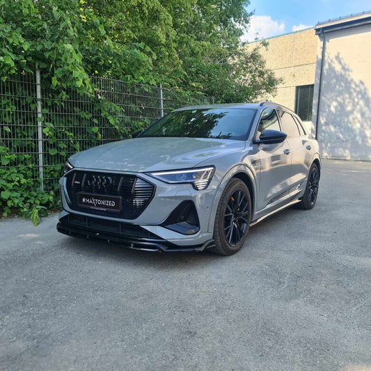 Frontlippe passend für Audi e-Tron S-Line schwarz Hochglanz