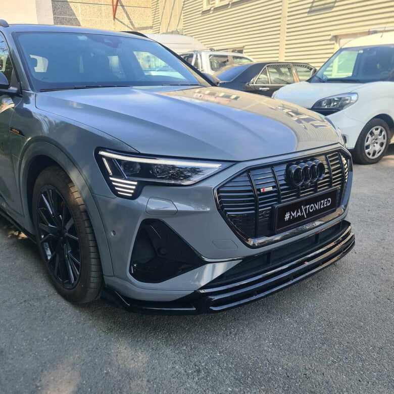 Frontlippe passend für Audi e-Tron S-Line schwarz Hochglanz