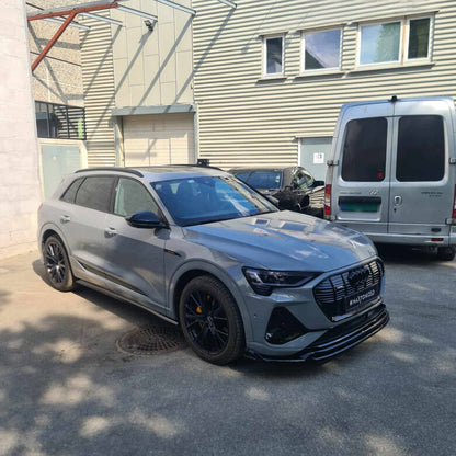 Frontlippe passend für Audi e-Tron S-Line schwarz Hochglanz