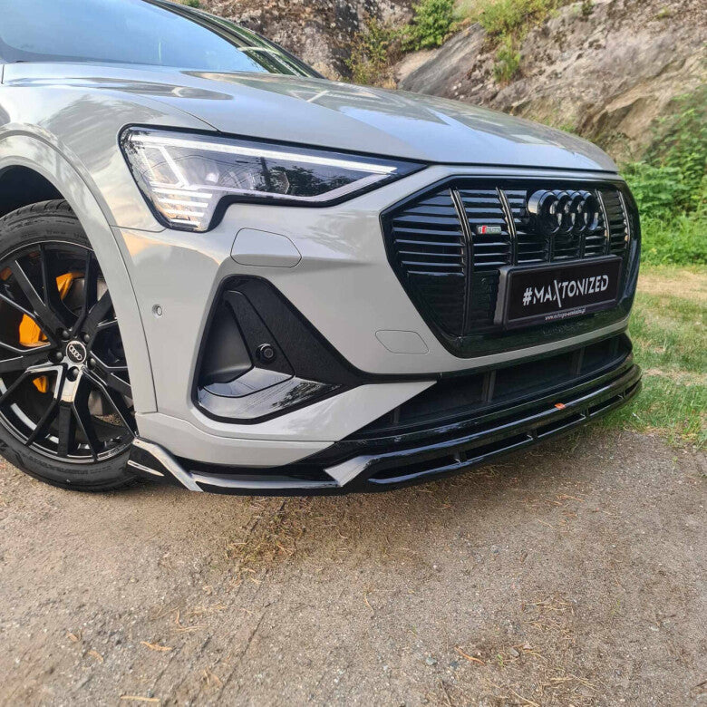 Frontlippe passend für Audi e-Tron S-Line schwarz Hochglanz