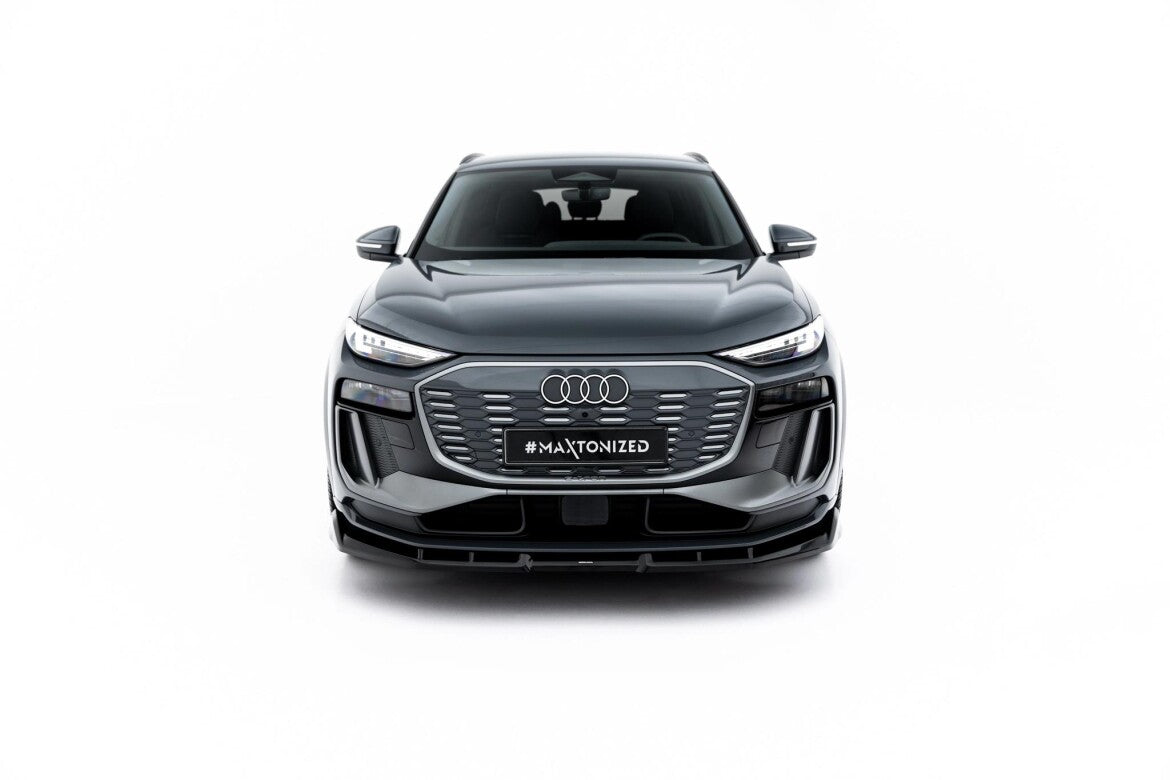 Frontlippe passend für Audi Q6 e-tron Standard / S-Line / SQ6 e-tron SUV / Sportback Mk1 schwarz Hochglanz