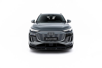 Frontlippe passend für Audi Q6 e-tron Standard / S-Line / SQ6 e-tron SUV / Sportback Mk1 schwarz Hochglanz
