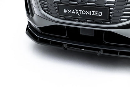 Frontlippe passend für Audi Q6 e-tron Standard / S-Line / SQ6 e-tron SUV / Sportback Mk1 schwarz Hochglanz