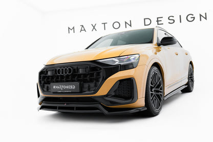 Frontlippe passend für Audi Q8 Mk1 FL schwarz Hochglanz