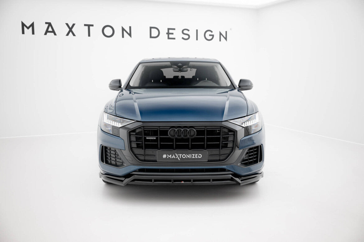 Frontlippe passend für Audi Q8 Mk1 schwarz Hochglanz