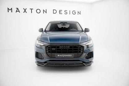 Frontlippe passend für Audi Q8 Mk1 schwarz Hochglanz