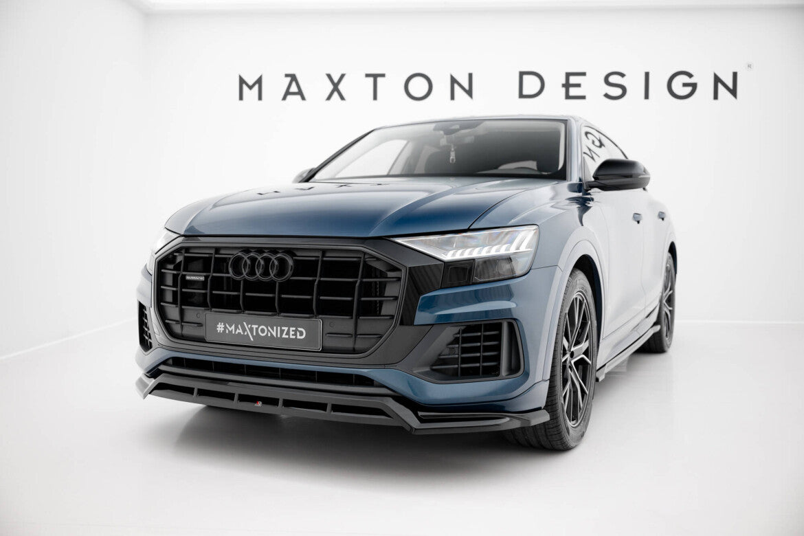 Frontlippe passend für Audi Q8 Mk1 schwarz Hochglanz