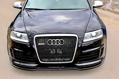 Frontlippe passend für Audi RS6 C6 schwarz Hochglanz
