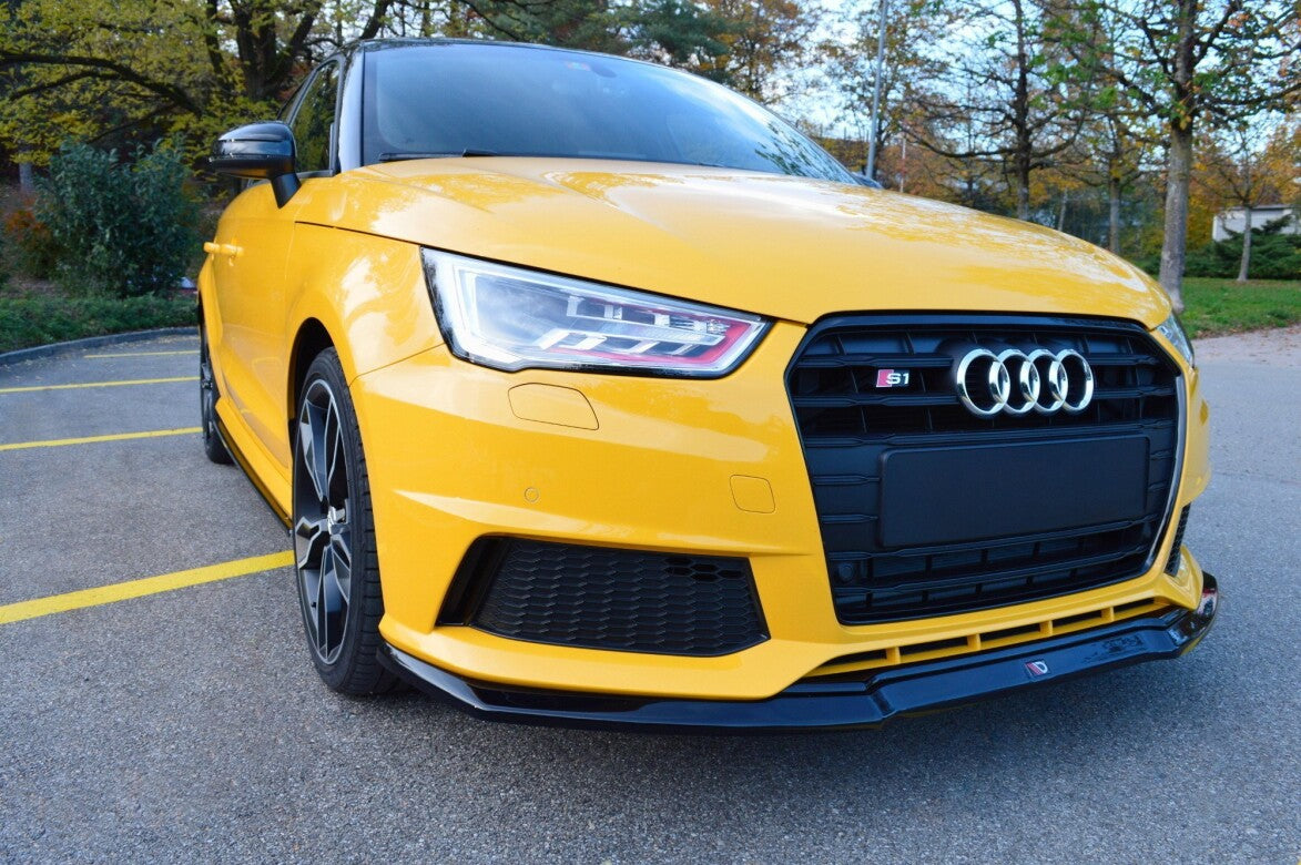 Frontlippe passend für Audi S1 8X schwarz Hochglanz