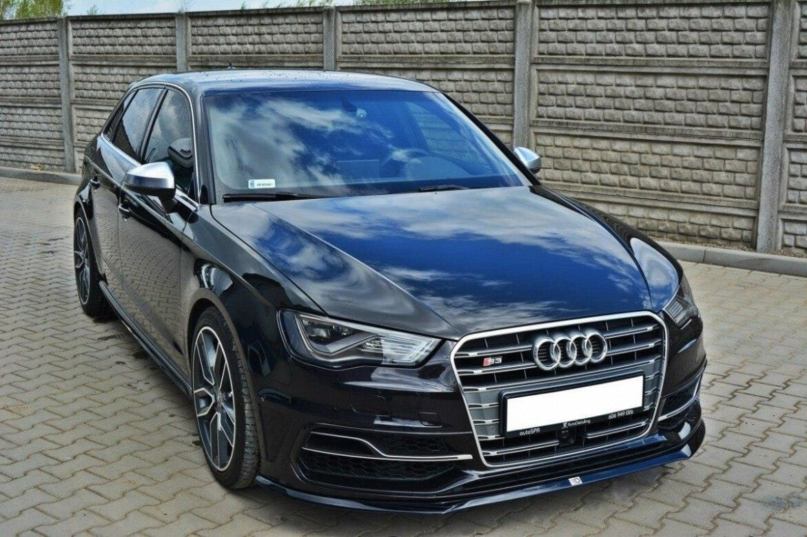 Frontlippe passend für Audi S3 / A3 S-Line 8v Hatchback / Sportback schwarz Hochglanz