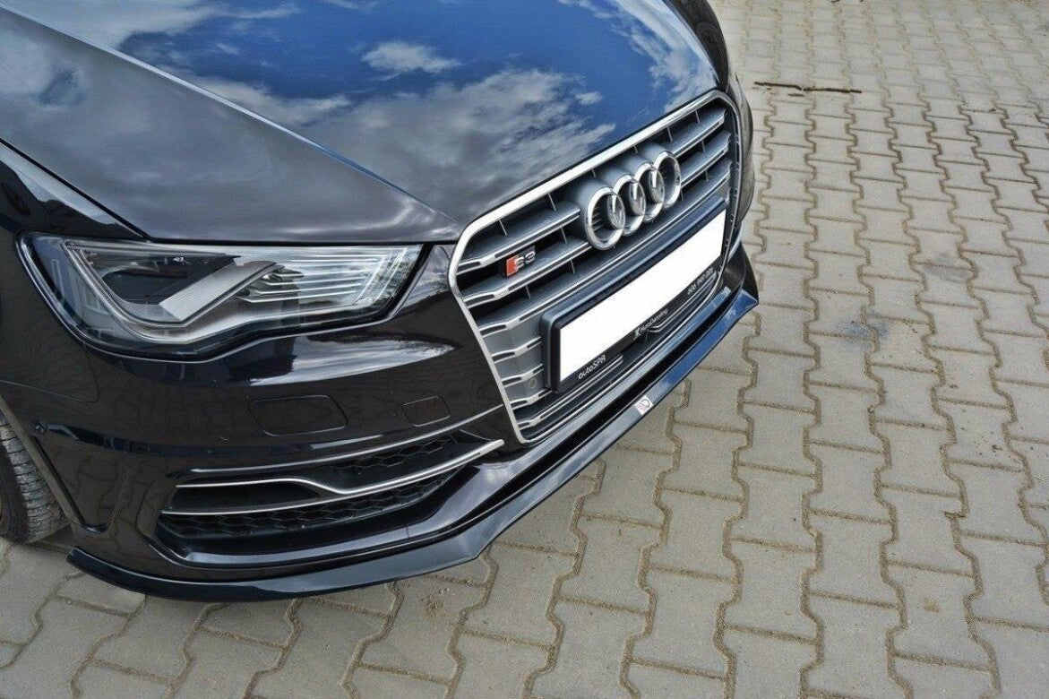 Frontlippe passend für Audi S3 / A3 S-Line 8v Hatchback / Sportback schwarz Hochglanz