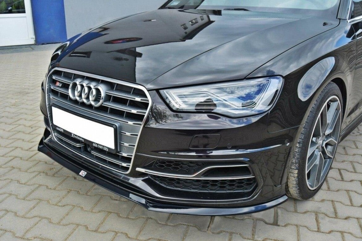 Frontlippe passend für Audi S3 / A3 S-Line 8v Hatchback / Sportback schwarz Hochglanz