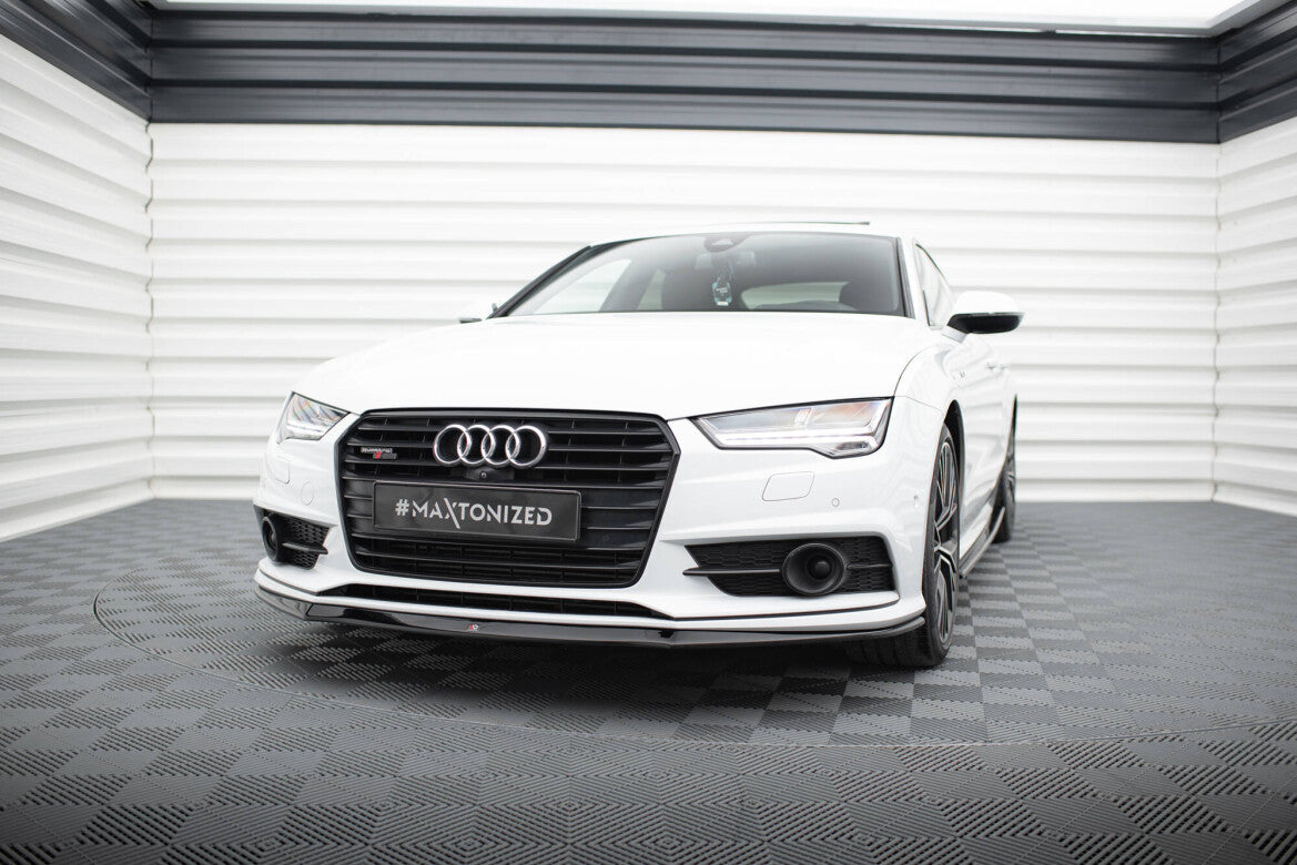 Frontlippe passend für Audi S7 / A7 S-Line C7 FL schwarz Hochglanz