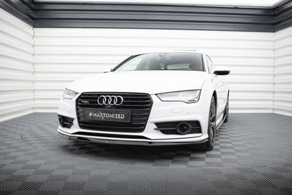 Frontlippe passend für Audi S7 / A7 S-Line C7 FL schwarz Hochglanz
