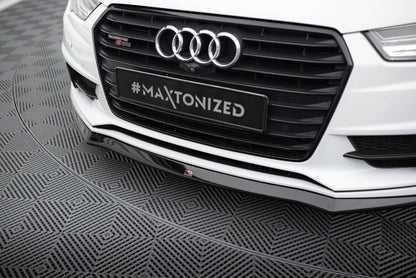 Frontlippe passend für Audi S7 / A7 S-Line C7 FL schwarz Hochglanz