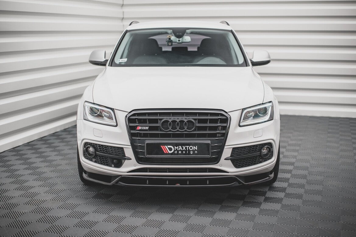 Frontlippe passend für Audi SQ5 / Q5 S-Line Mk1 (8R) schwarz Hochglanz