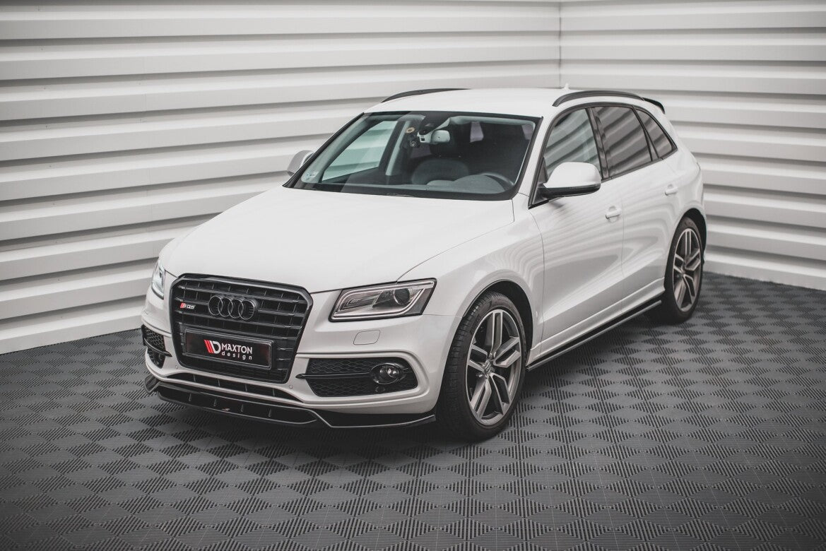 Frontlippe passend für Audi SQ5 / Q5 S-Line Mk1 (8R) schwarz Hochglanz