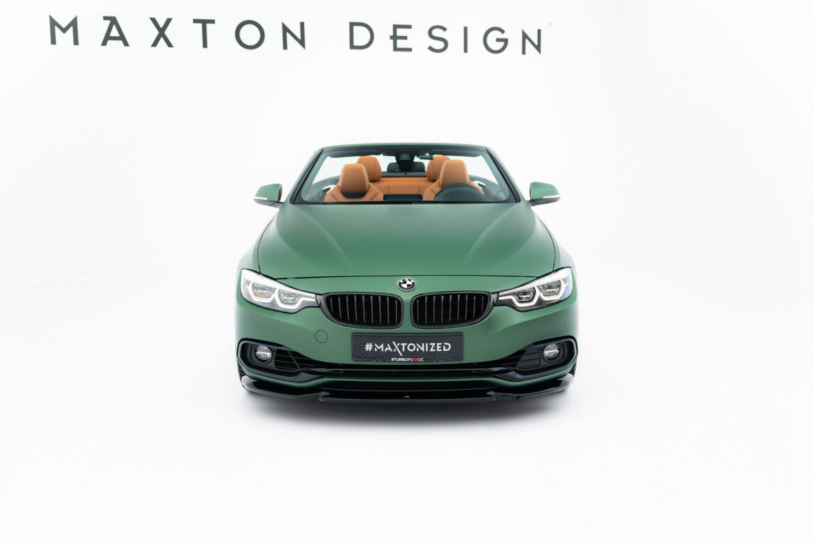 Frontlippe passend für BMW 4er Cabrio / Coupe F33 / F32 schwarz Hochglanz