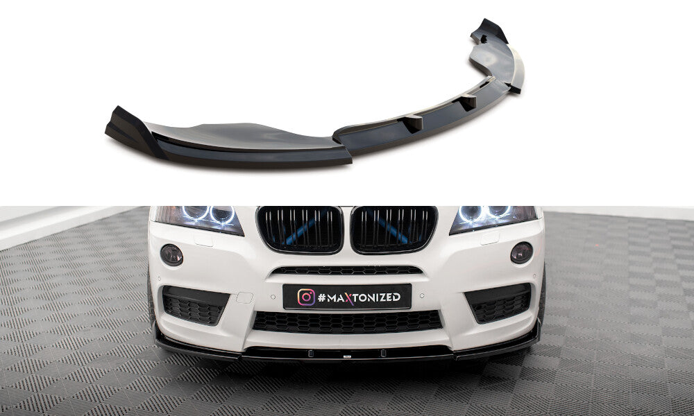 Frontlippe passend für BMW X3 M-Paket F25 schwarz Hochglanz